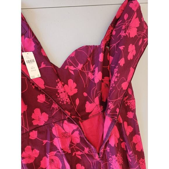NWT Anthropologie The Cecily Fit & Flare Sweetheart Dress Size XLP Wine 9B407 - Picture 10 of 12